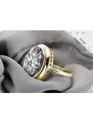 Циркон 14K жълто злато Пръстен Винтидж бижута vrc285y